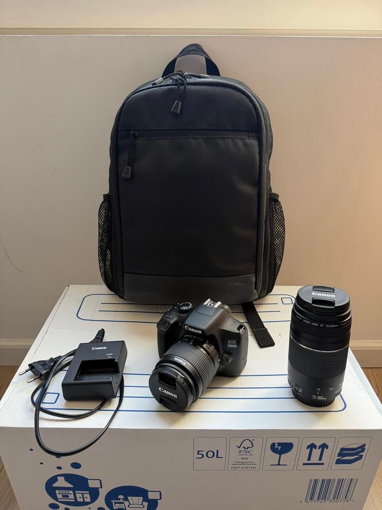Canon EOS 1300D + accessoires, Audio, Tv en Foto, Fotocamera's Digitaal, Ophalen, Zo goed als nieuw, Canon