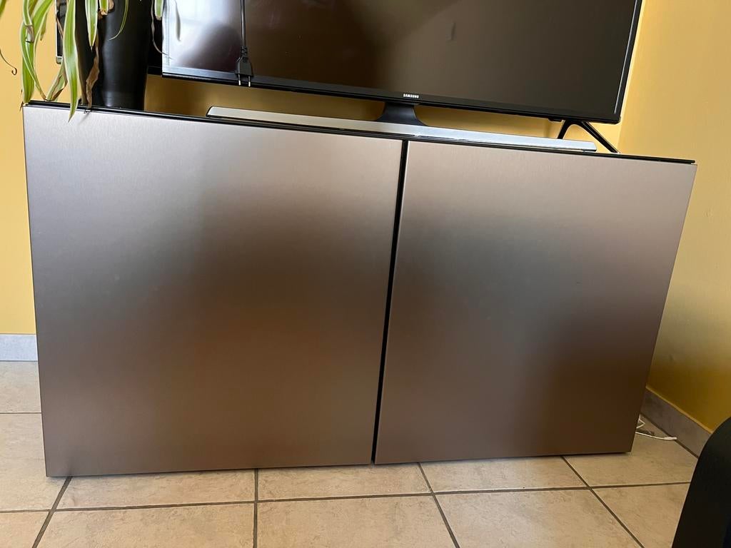 Besta kast IKEA - 120 cm breedte -goudkleurige fronten, Enlèvement, Comme neuf