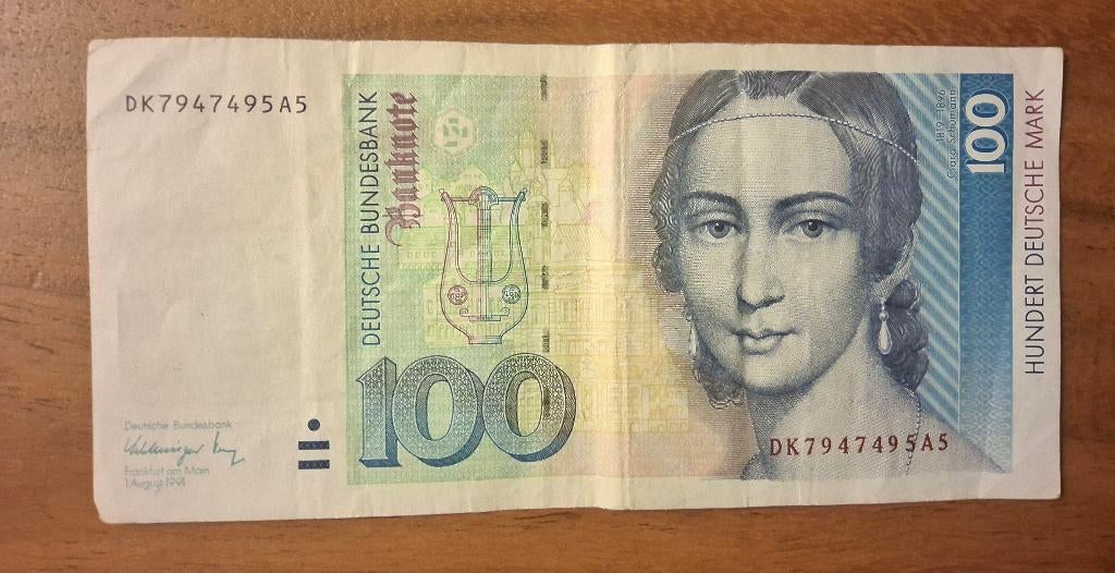 100 Deutsche Marks billet, Timbres & Monnaies, Billets de banque | Europe | Billets non-euro, Enlèvement, Allemagne