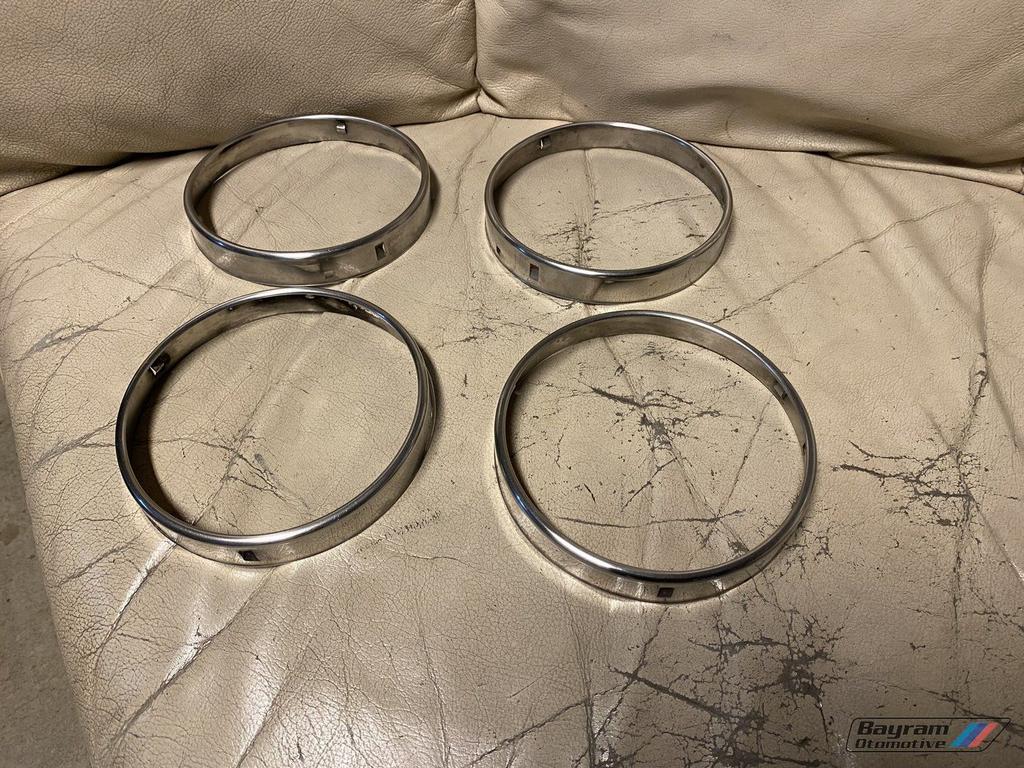 Bmw chromen koplampringen E30 E34 E32 koplamp 5-serie 8-seri, -, Utilisé, -, Enlèvement ou Envoi