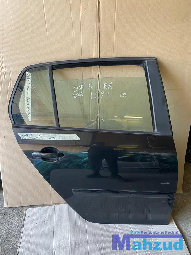 VW GOLF 5 zwart LC9Z Rechts rechter achter deur portier, Auto-onderdelen, Carrosserie, Deur, Volkswagen, Achter, Rechts, Gebruikt