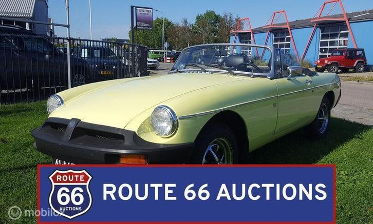 MG MGB Cabriolet | 1976 | Route 66 Auctions, Auto's, Oldtimers, Bedrijf, Te koop, MG, Benzine, Overige carrosserie, Handgeschakeld