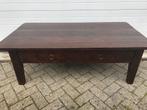 MASSIEVE OUD TEAKHOUTEN SALONTAFEL coffeetable Flamant, Enlèvement