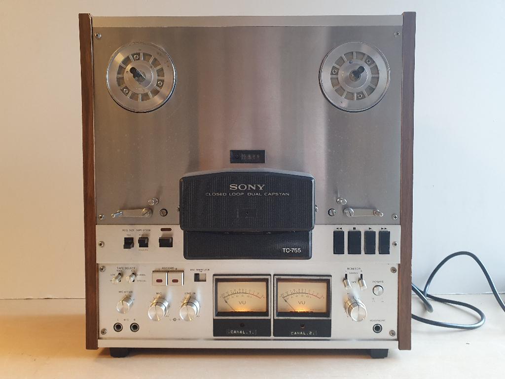 Magnétophone à Bandes Sony TC-755 - Argenté, Stéréo, état Fonctionnel