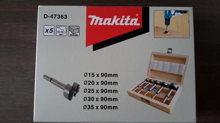 Box met forstnerboren / houtboren MAKITA ( NIEUW ), Bricolage & Construction, Outillage | Pièces de machine & Accessoires, Neuf