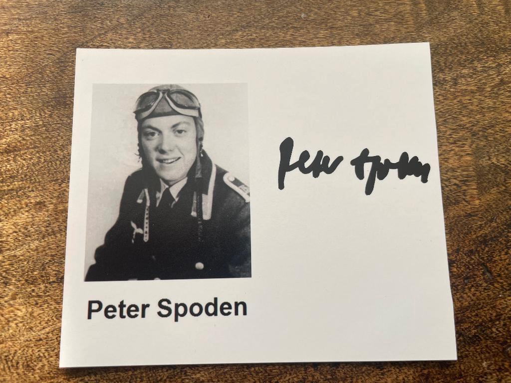 gesigneerde foto Duitse veteraan, Verzamelen, Ophalen of Verzenden, Luchtmacht, Foto of Poster