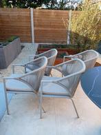 4 tuinstoelen, Tuin en Terras, Ophalen, Zo goed als nieuw, Aluminium, Stapelbaar