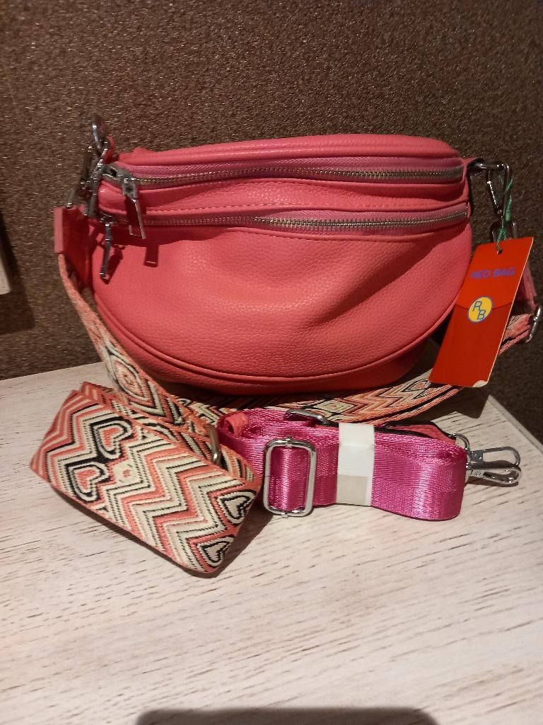 ROZE HANDTAS BANANES, Ophalen of Verzenden, Nieuw, Roze, Handtas