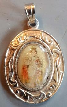 medaille religieuse (x2035), Ophalen of Verzenden, Gebruikt, Sieraad, Christendom | Katholiek