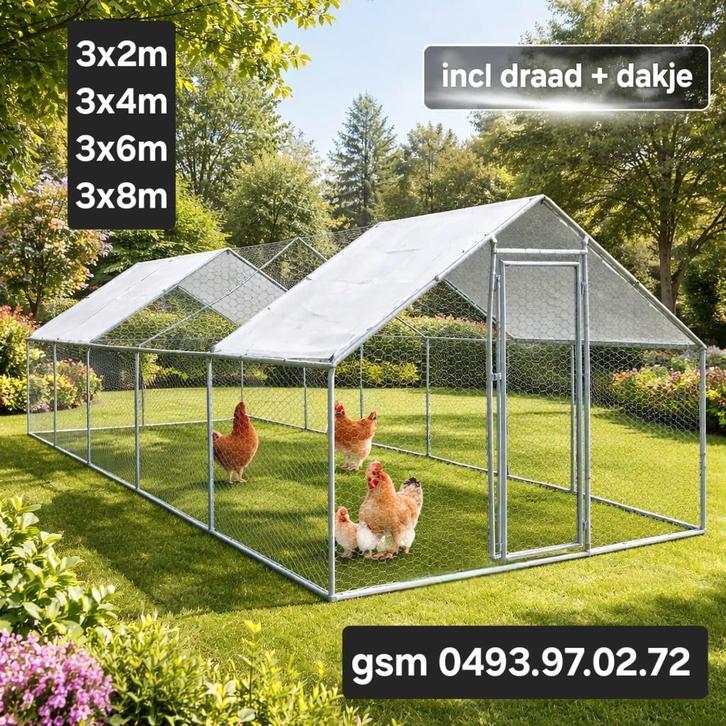 kippenren en kruiwagens ENKEL OP 8-9-10 aPRIL VERKRIJGBAAR, Dieren en Toebehoren, Pluimvee | Toebehoren, Nieuw, Ophalen