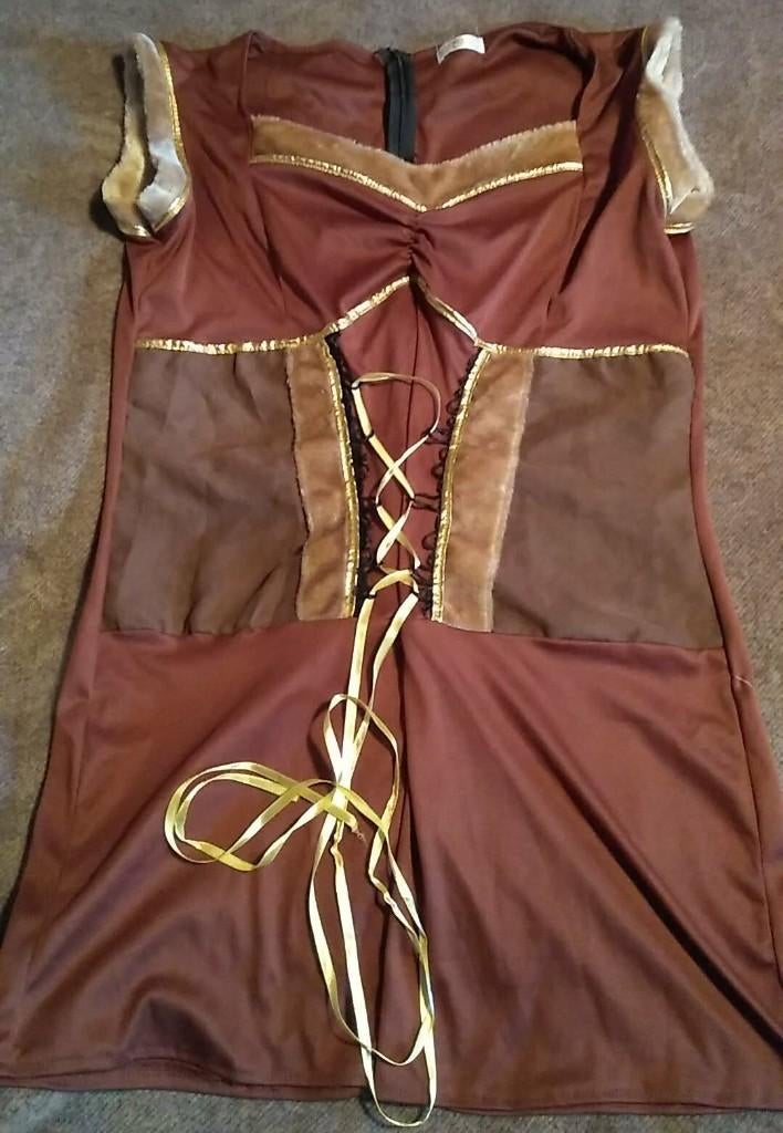 carnaval verkleed tuniek bruin dames, Ophalen of Verzenden, Maat 46/48 (XL) of groter