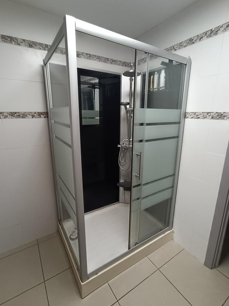 Cabine de douche 120x90 complète, ce trouve sur mons., Maison & Meubles, Salle de bain | Salle de bain complète, Enlèvement