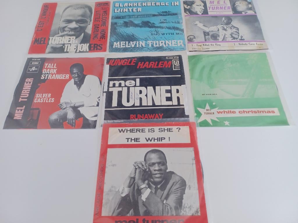 Soul 45: Lot van 7 singles van Mel Turner allen met cover, Gebruikt, 7 inch, Single, Ophalen of Verzenden