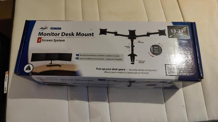 Support triple écran, Informatique & Logiciels, Moniteurs, Utilisé, Gaming, Réglable en hauteur, Rotatif, Inclinable, Enlèvement ou Envoi