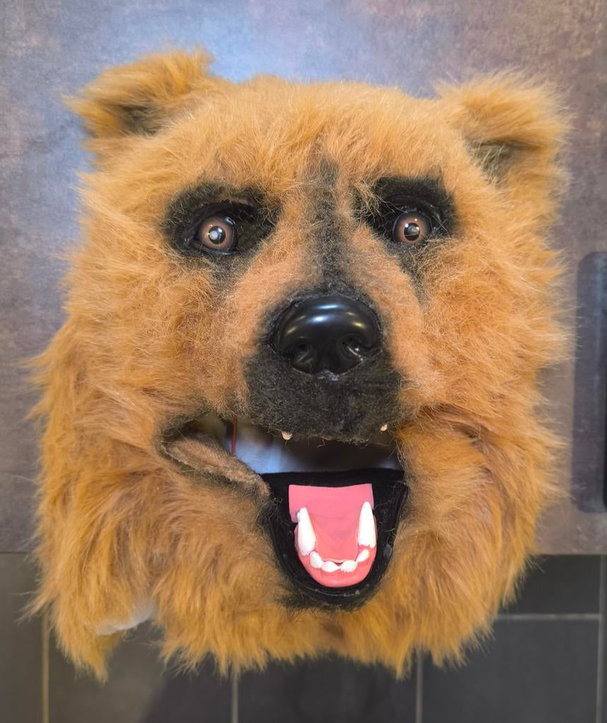 masker Grizzly beer met lichtgevende ogen en bewegende mond, Ophalen of Verzenden