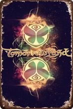 Metalen reclamebord Tomorrowland 3 - retro vintage mancave, Verzamelen, Ophalen of Verzenden, Zo goed als nieuw, Reclamebord