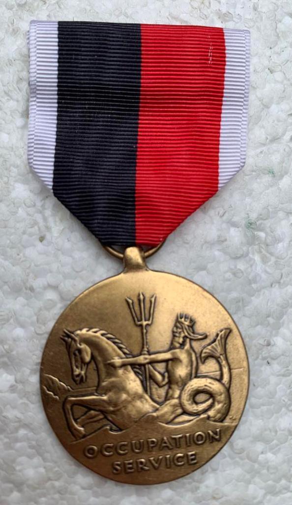 Medaille, USA Navy Occupation Service Medal WOII, 1946, Verzamelen, Militaria | Algemeen, Marine, Lintje, Medaille of Wings, Ophalen of Verzenden