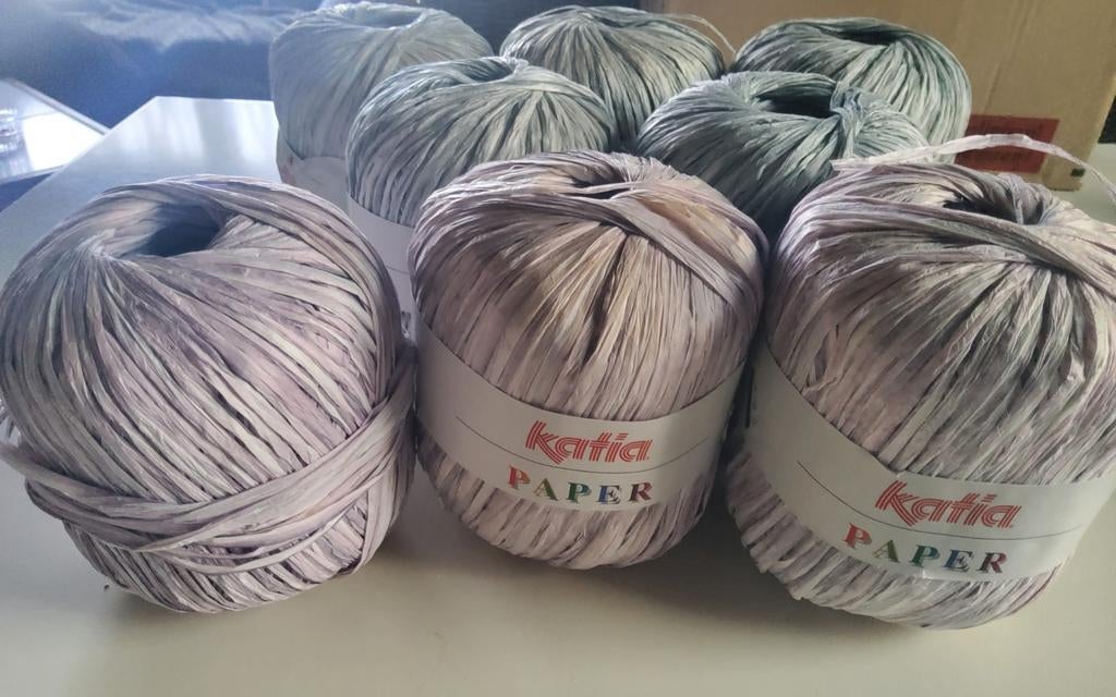 11 .bollen om te breien of haken merk Katia paper, Hobby en Vrije tijd, Breien en Haken, Ophalen, Nieuw, Breien, Overige typen