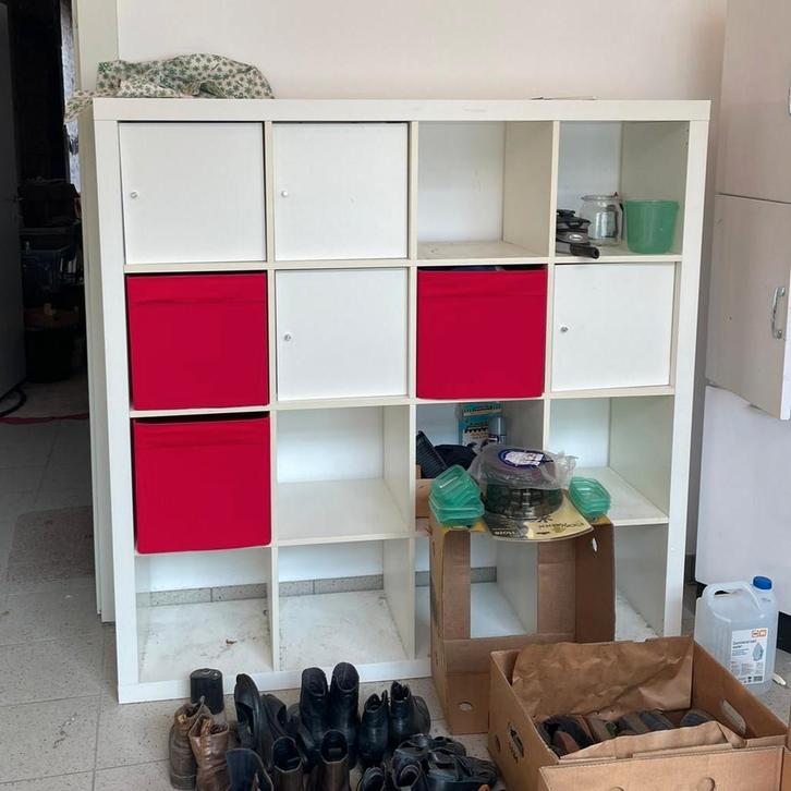 Kallax kast 4x4, Maison & Meubles, Armoires | Bibliothèques, Utilisé, 100 à 150 cm, 100 à 150 cm, Enlèvement