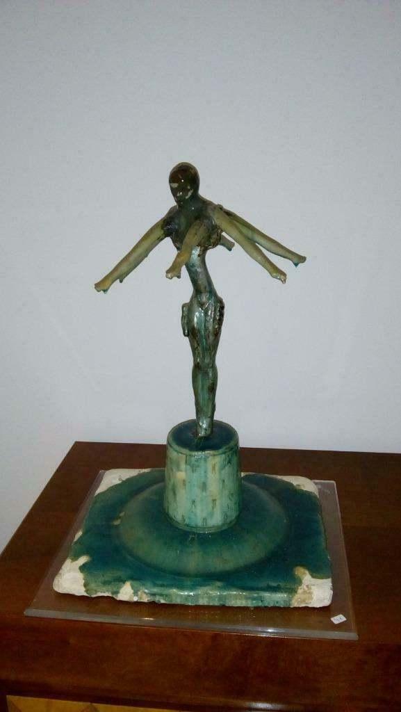 Johan TAHON sculptuur Octopus B – piece unique, Vert, Composites, Enlèvement, Statue