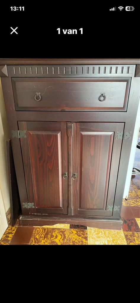 Kast met 3 leggers en lade, Huis en Inrichting, Kasten | Wandmeubels, Ophalen, Zo goed als nieuw