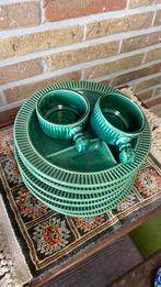 Assiettes à fondue avec 2 casseroles, Maison & Meubles, Enlèvement, Neuf