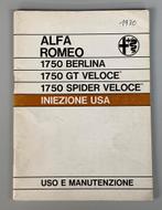 Alfa Romeo 1750 Berlina_GT Veloce_Spider Veloce, Ophalen of Verzenden