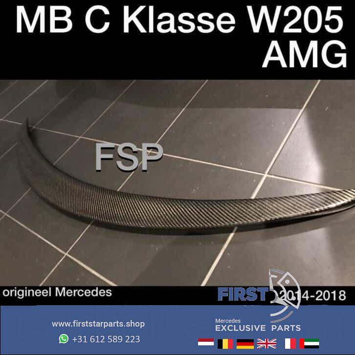 W205 C63 AMG S Carbon kofferbak spoiler XL 63 C Klasse 2018, Haillon arrière, Utilisé, -, -