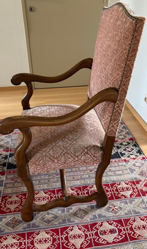 Bijzetzetel, stof vieux rosé fluweel., Ophalen