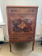Vintage Italiaanse marqueterie coctail bar LouisXV stijl -, Antiek en Kunst, Ophalen