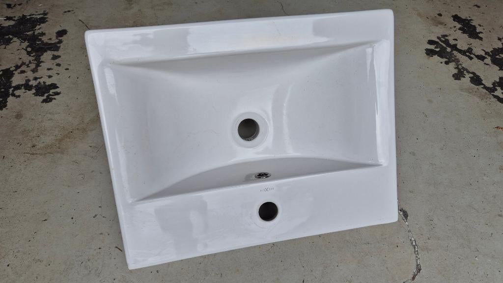 Evier céramique blanc Salle de bain profondeur 40 cm, Ophalen, 50 tot 100 cm, Zo goed als nieuw, Minder dan 100 cm