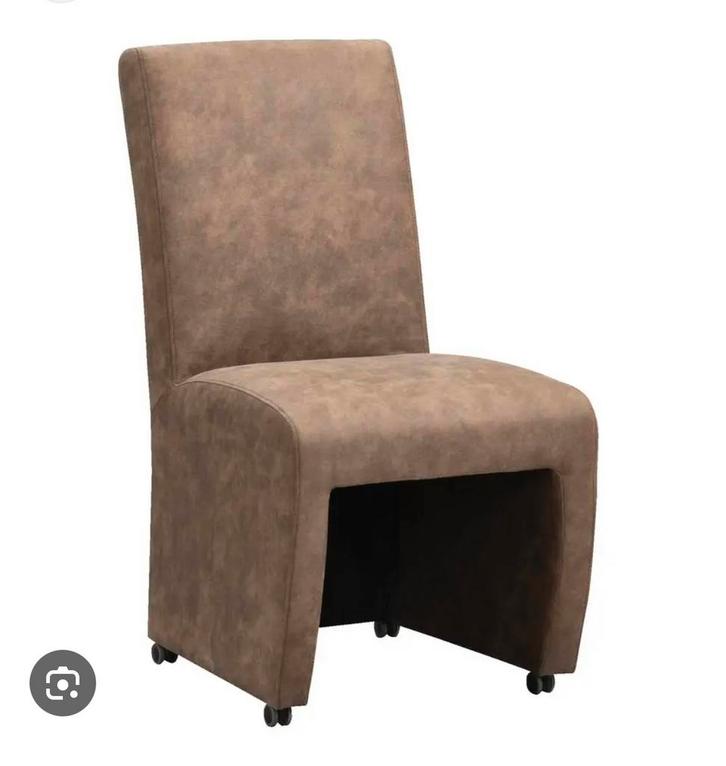 4 NIEUWE stoelen met wieltjes NIEUW IN DE DOOS, Maison & Meubles, Chaises, Neuf, Quatre, Brun, Enlèvement