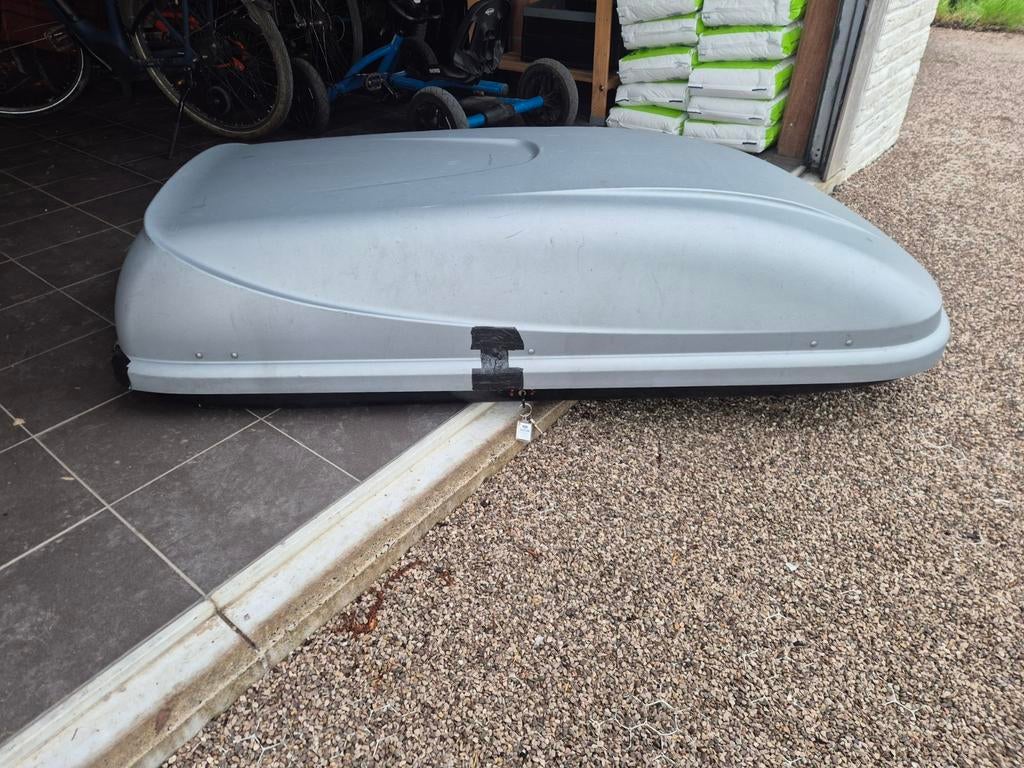 Hapro Dakkoffer + bevestigingen voor op dakrails, Auto diversen, Dakkoffers, Ophalen, Gebruikt