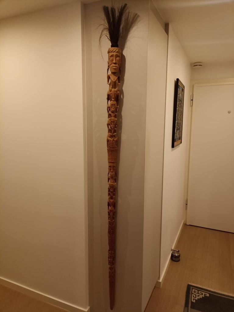 Houtsnijwerk Indonesië, totem Batak, Ophalen, Houtsnijwerk