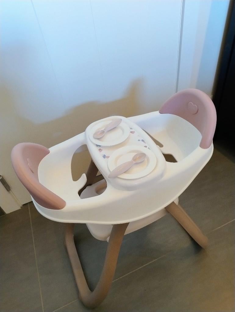Smoby dubbele eetstoel poppen, Enfants & Bébés, Jouets | Poupées, Enlèvement, Comme neuf, Baby Pop