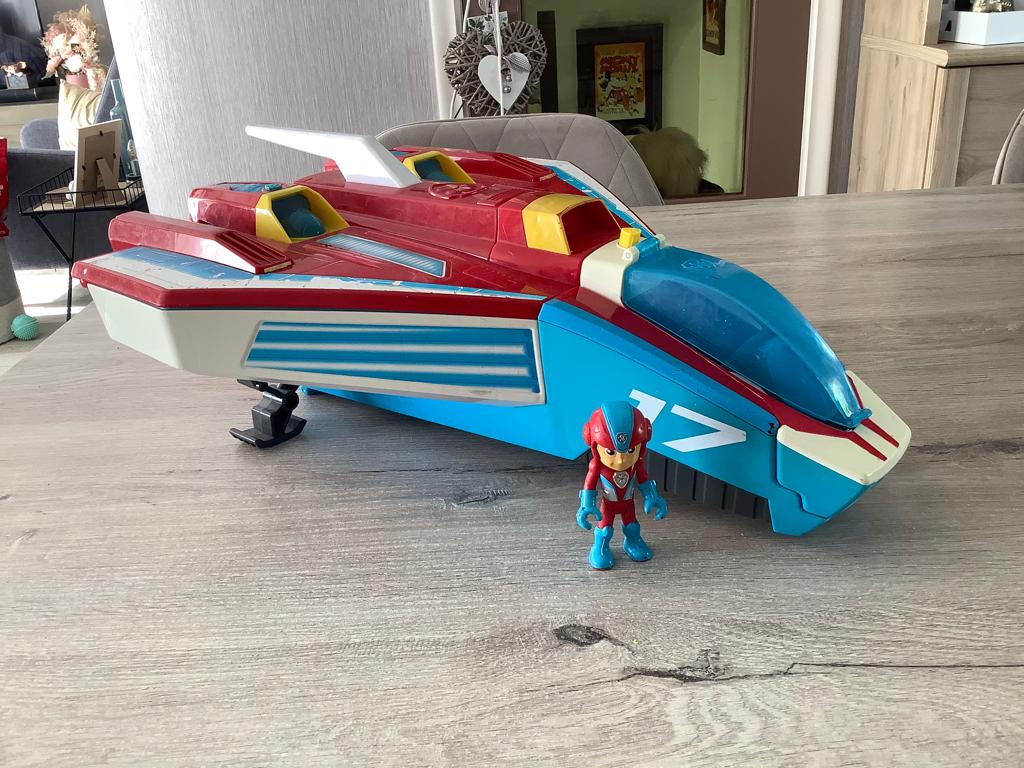 Paw Patrol Mighty Pups Supersonic Jet (15x52 cm), Kinderen en Baby's, Speelgoed | Actiefiguren, Gebruikt, Ophalen of Verzenden