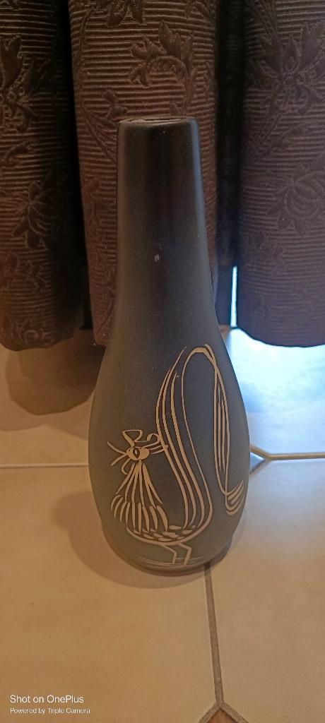 Keramieke mid-century vaas De Kroon, Antiek en Kunst, Antiek | Vazen, Ophalen