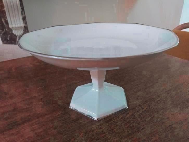 Achthoekige schaal op voet, Ophalen of Verzenden