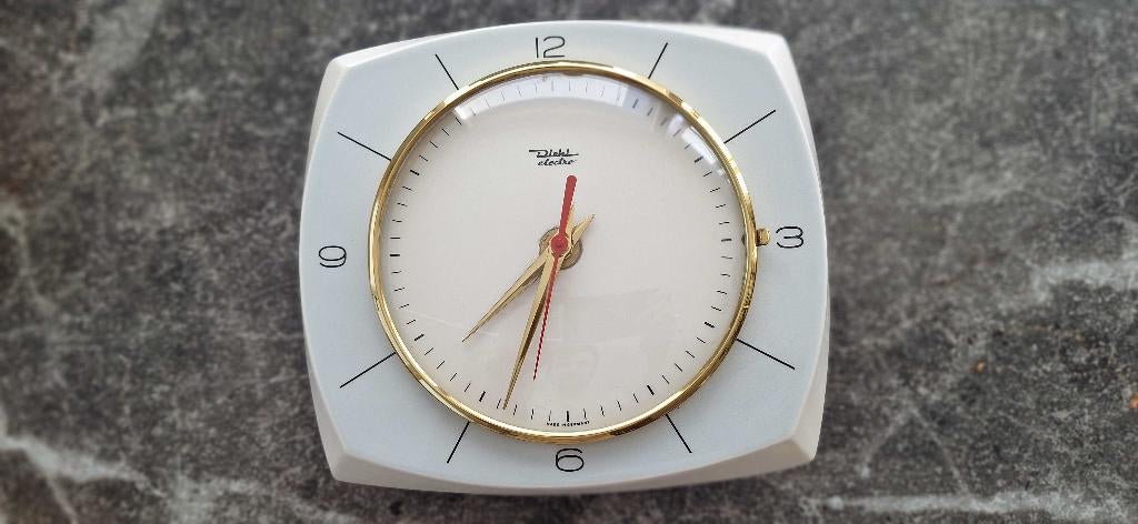 Klok Diehl Electro - pastel blauwe muurklok, Ophalen