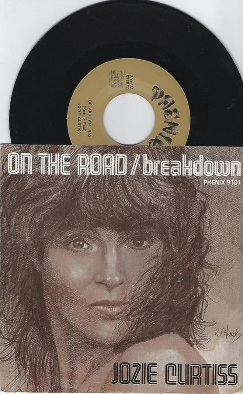 Glam rock 45: Jozie Curtiss "On the road", CD & DVD, Vinyles Singles, Comme neuf, Single, Pop, 7 pouces, Enlèvement ou Envoi