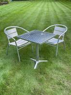 Bistro set tafel en 2 stoelen, Ophalen, Gebruikt, Aluminium, Tuinset
