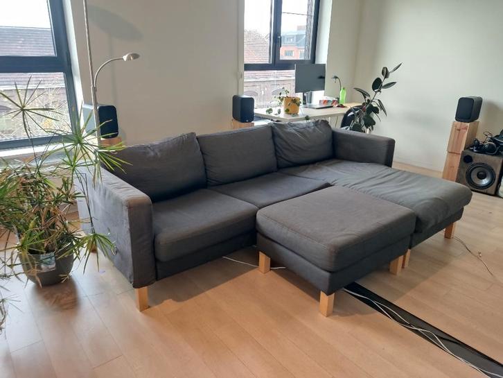 Comfortabele zetel, Huis en Inrichting, Zetels | Zetels, Gebruikt, Hoekbank, Driepersoons, 200 tot 250 cm, 150 cm of meer, Stof