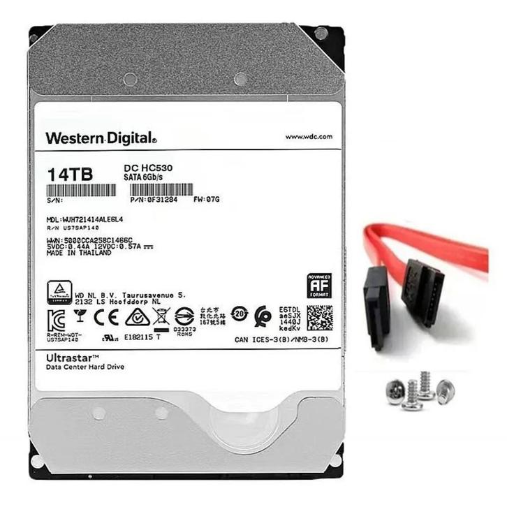 Western Digital 3,5" 10TB WD100EDAZ SATA3 7200rpm 256MB RED, Computers en Software, Harde schijven, Nieuw, Desktop, Intern, HDD