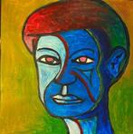 Origineel abstract acrylic Picasso-achtig schilderij, Antiek en Kunst, Kunst | Schilderijen | Abstract, Ophalen