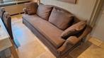 Stevige Sofa Zetel ruime 3 zitter stof bruin, Huis en Inrichting, Ophalen, Gebruikt, Driepersoons, 75 tot 100 cm