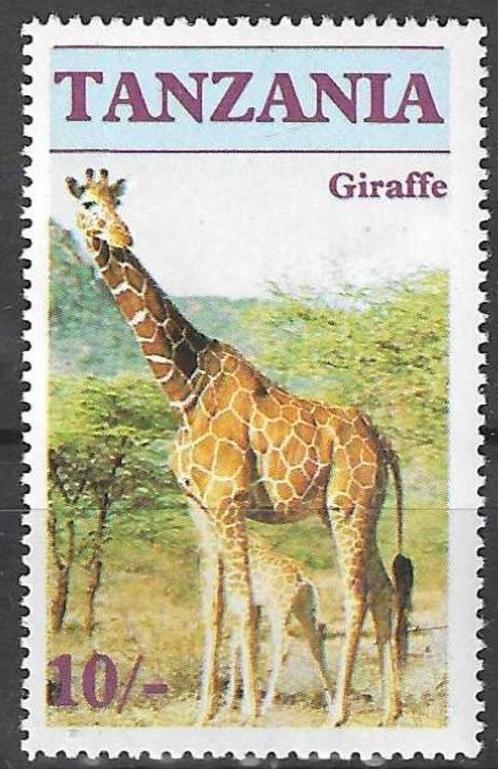 Tanzania 1986 - Yvert 286 - Beschermde dieren - Giraf (PF), Postzegels en Munten, Postzegels | Afrika, Postfris, Tanzania, Verzenden