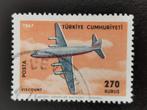 Turkije 1967 - vliegtuig, Postzegels en Munten, Ophalen of Verzenden, Gestempeld, Vliegtuigen