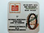 Bierviltje Stella Artois (11 nationale werktuigdage 1973), Comme neuf, Sous-bock, Stella Artois, Enlèvement ou Envoi