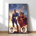 Poster/Affiche personnalisé couple Superman et Wonder Woman, Envoi, Neuf