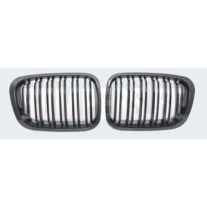 Grill Niergrill Carbon Look Dubbele Brug BMW 3 Serie E46 Pre, Auto-onderdelen, Overige Auto-onderdelen, Gebruikt, 6 maanden garantie
